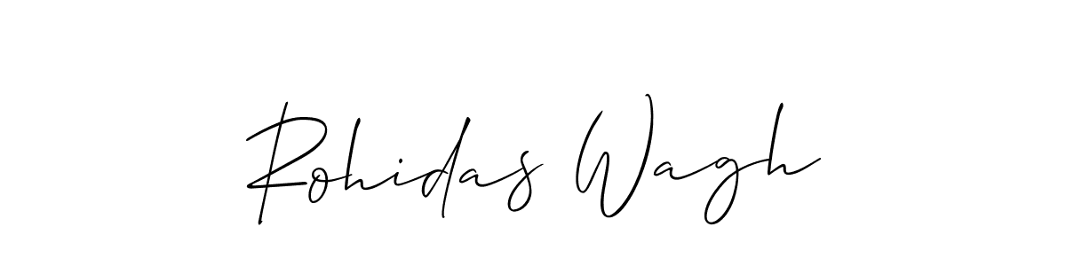 How to make Rohidas Wagh name signature. Use Allison_Script style for creating short signs online. This is the latest handwritten sign. Rohidas Wagh signature style 2 images and pictures png