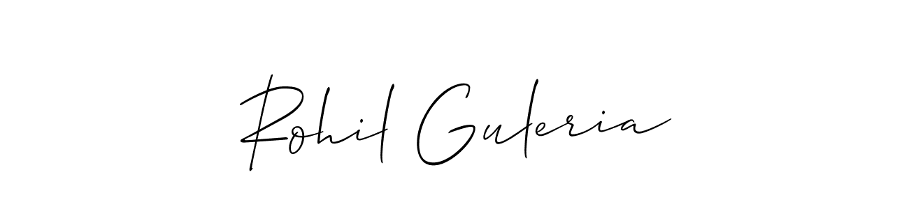 It looks lik you need a new signature style for name Rohil Guleria. Design unique handwritten (Allison_Script) signature with our free signature maker in just a few clicks. Rohil Guleria signature style 2 images and pictures png