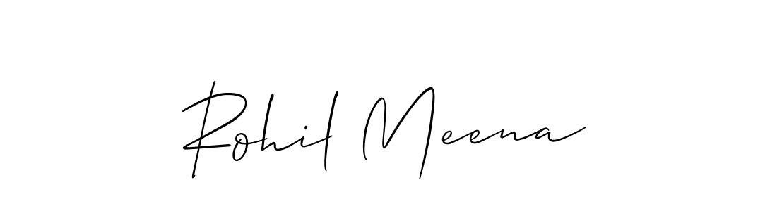 Use a signature maker to create a handwritten signature online. With this signature software, you can design (Allison_Script) your own signature for name Rohil Meena. Rohil Meena signature style 2 images and pictures png