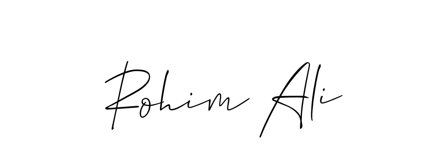 Allison_Script is a professional signature style that is perfect for those who want to add a touch of class to their signature. It is also a great choice for those who want to make their signature more unique. Get Rohim Ali name to fancy signature for free. Rohim Ali signature style 2 images and pictures png