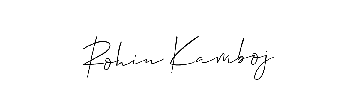Rohin Kamboj stylish signature style. Best Handwritten Sign (Allison_Script) for my name. Handwritten Signature Collection Ideas for my name Rohin Kamboj. Rohin Kamboj signature style 2 images and pictures png