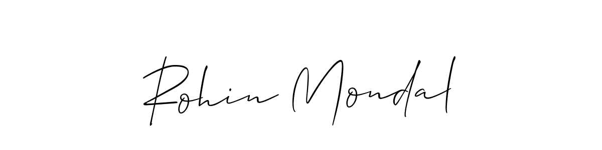 Use a signature maker to create a handwritten signature online. With this signature software, you can design (Allison_Script) your own signature for name Rohin Mondal. Rohin Mondal signature style 2 images and pictures png