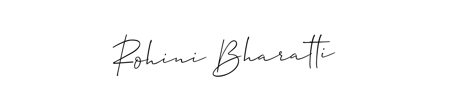 Use a signature maker to create a handwritten signature online. With this signature software, you can design (Allison_Script) your own signature for name Rohini Bharatti. Rohini Bharatti signature style 2 images and pictures png