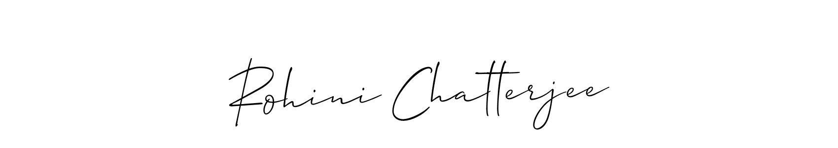 How to make Rohini Chatterjee name signature. Use Allison_Script style for creating short signs online. This is the latest handwritten sign. Rohini Chatterjee signature style 2 images and pictures png