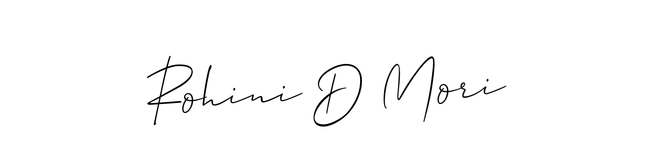 Design your own signature with our free online signature maker. With this signature software, you can create a handwritten (Allison_Script) signature for name Rohini D Mori. Rohini D Mori signature style 2 images and pictures png