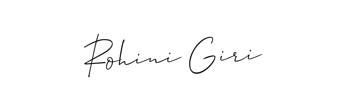 How to make Rohini Giri name signature. Use Allison_Script style for creating short signs online. This is the latest handwritten sign. Rohini Giri signature style 2 images and pictures png