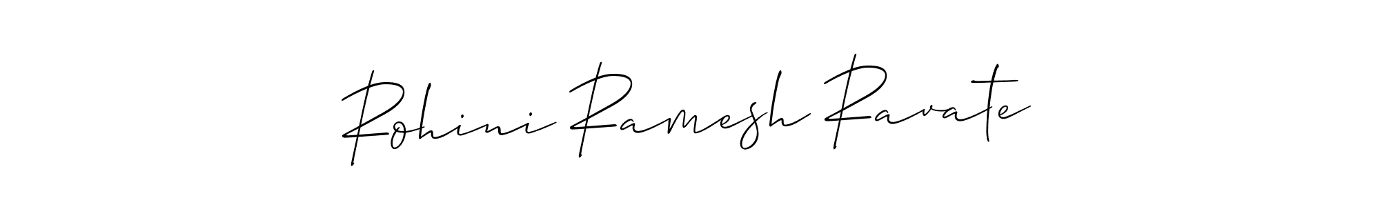 Allison_Script is a professional signature style that is perfect for those who want to add a touch of class to their signature. It is also a great choice for those who want to make their signature more unique. Get Rohini Ramesh Ravate name to fancy signature for free. Rohini Ramesh Ravate signature style 2 images and pictures png