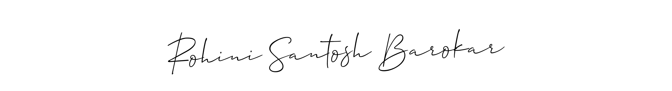 Design your own signature with our free online signature maker. With this signature software, you can create a handwritten (Allison_Script) signature for name Rohini Santosh Barokar. Rohini Santosh Barokar signature style 2 images and pictures png