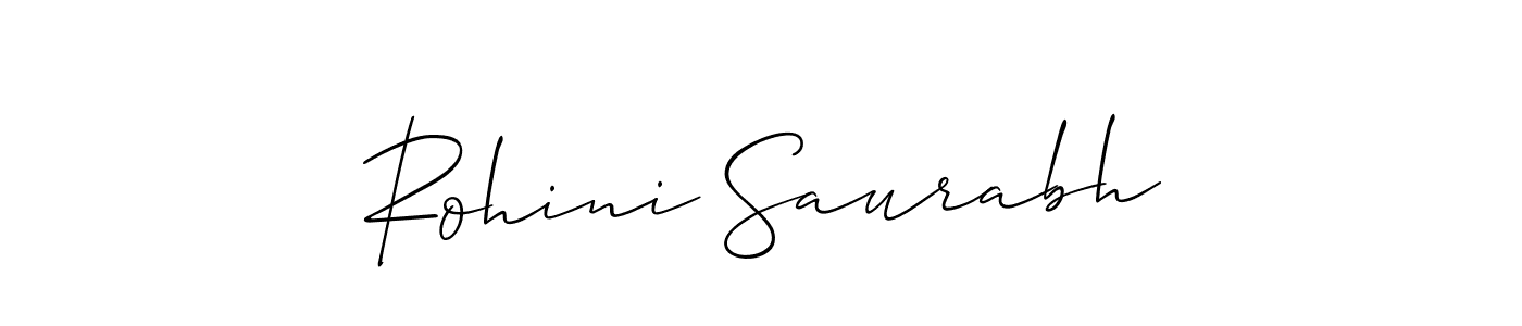 if you are searching for the best signature style for your name Rohini Saurabh. so please give up your signature search. here we have designed multiple signature styles  using Allison_Script. Rohini Saurabh signature style 2 images and pictures png