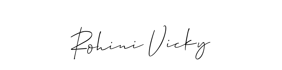 Once you've used our free online signature maker to create your best signature Allison_Script style, it's time to enjoy all of the benefits that Rohini Vicky name signing documents. Rohini Vicky signature style 2 images and pictures png