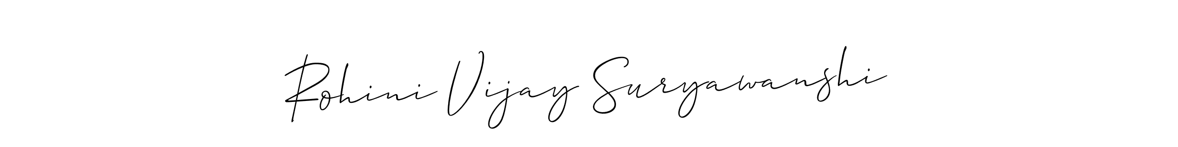 Allison_Script is a professional signature style that is perfect for those who want to add a touch of class to their signature. It is also a great choice for those who want to make their signature more unique. Get Rohini Vijay Suryawanshi name to fancy signature for free. Rohini Vijay Suryawanshi signature style 2 images and pictures png