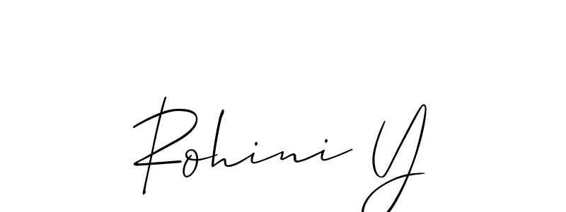 Allison_Script is a professional signature style that is perfect for those who want to add a touch of class to their signature. It is also a great choice for those who want to make their signature more unique. Get Rohini Y name to fancy signature for free. Rohini Y signature style 2 images and pictures png
