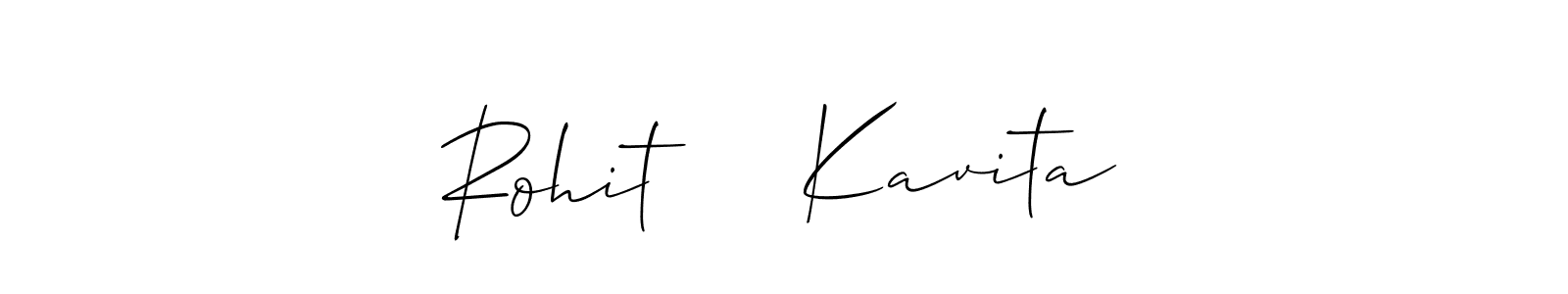 Design your own signature with our free online signature maker. With this signature software, you can create a handwritten (Allison_Script) signature for name Rohit     Kavita. Rohit     Kavita signature style 2 images and pictures png