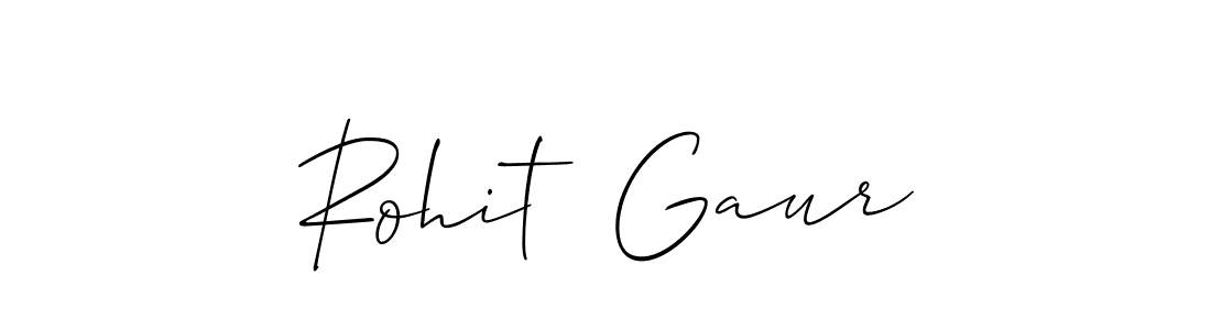 Make a beautiful signature design for name Rohit  Gaur. With this signature (Allison_Script) style, you can create a handwritten signature for free. Rohit  Gaur signature style 2 images and pictures png