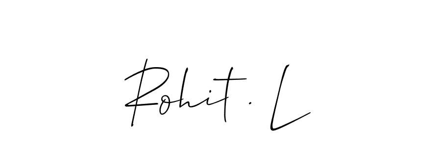 How to Draw Rohit . L signature style? Allison_Script is a latest design signature styles for name Rohit . L. Rohit . L signature style 2 images and pictures png