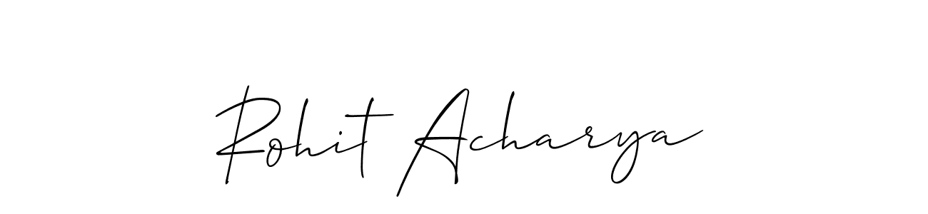 This is the best signature style for the Rohit Acharya name. Also you like these signature font (Allison_Script). Mix name signature. Rohit Acharya signature style 2 images and pictures png