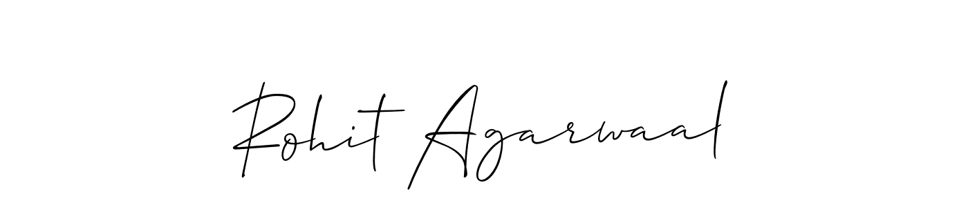 How to make Rohit Agarwaal name signature. Use Allison_Script style for creating short signs online. This is the latest handwritten sign. Rohit Agarwaal signature style 2 images and pictures png