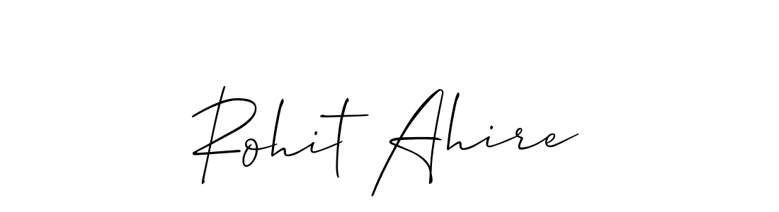 if you are searching for the best signature style for your name Rohit Ahire. so please give up your signature search. here we have designed multiple signature styles  using Allison_Script. Rohit Ahire signature style 2 images and pictures png