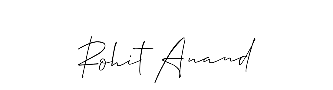 Use a signature maker to create a handwritten signature online. With this signature software, you can design (Allison_Script) your own signature for name Rohit Anand. Rohit Anand signature style 2 images and pictures png
