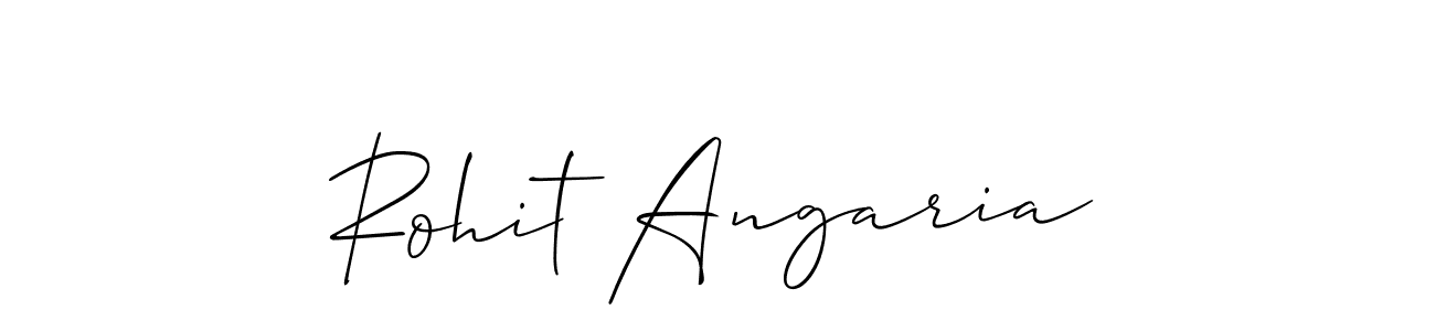 Make a beautiful signature design for name Rohit Angaria. With this signature (Allison_Script) style, you can create a handwritten signature for free. Rohit Angaria signature style 2 images and pictures png