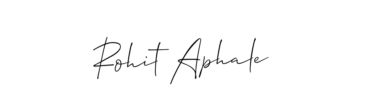 Make a beautiful signature design for name Rohit Aphale. With this signature (Allison_Script) style, you can create a handwritten signature for free. Rohit Aphale signature style 2 images and pictures png