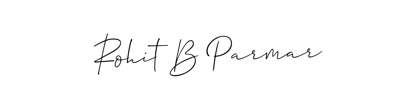Make a short Rohit B Parmar signature style. Manage your documents anywhere anytime using Allison_Script. Create and add eSignatures, submit forms, share and send files easily. Rohit B Parmar signature style 2 images and pictures png