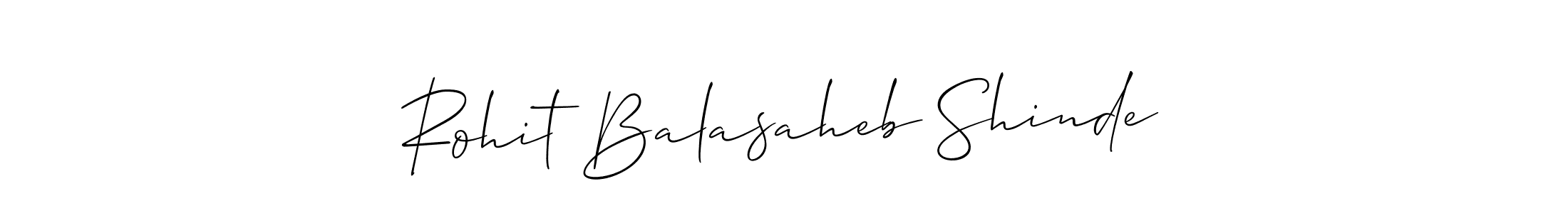 if you are searching for the best signature style for your name Rohit Balasaheb Shinde. so please give up your signature search. here we have designed multiple signature styles  using Allison_Script. Rohit Balasaheb Shinde signature style 2 images and pictures png