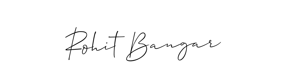 Rohit Bangar stylish signature style. Best Handwritten Sign (Allison_Script) for my name. Handwritten Signature Collection Ideas for my name Rohit Bangar. Rohit Bangar signature style 2 images and pictures png
