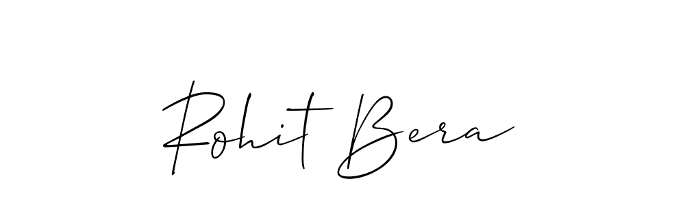 How to make Rohit Bera name signature. Use Allison_Script style for creating short signs online. This is the latest handwritten sign. Rohit Bera signature style 2 images and pictures png