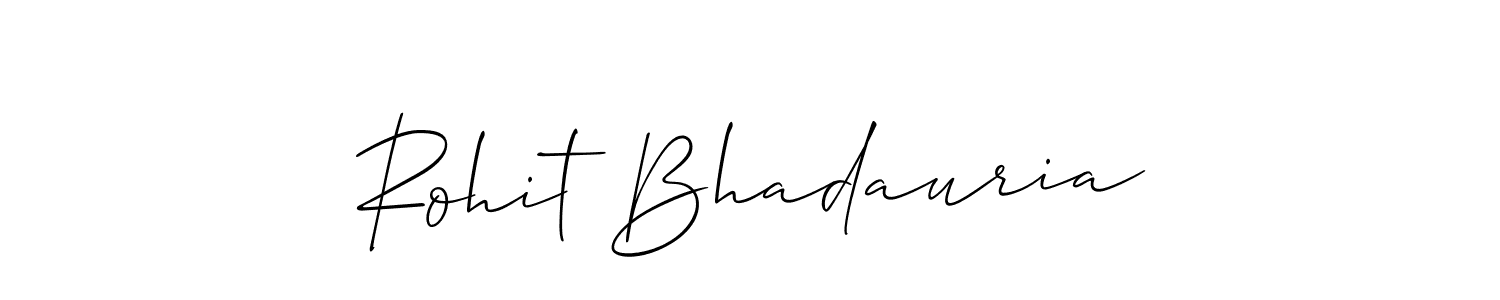 Make a short Rohit Bhadauria signature style. Manage your documents anywhere anytime using Allison_Script. Create and add eSignatures, submit forms, share and send files easily. Rohit Bhadauria signature style 2 images and pictures png