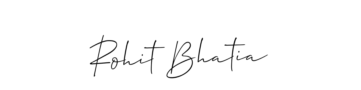 if you are searching for the best signature style for your name Rohit Bhatia. so please give up your signature search. here we have designed multiple signature styles  using Allison_Script. Rohit Bhatia signature style 2 images and pictures png