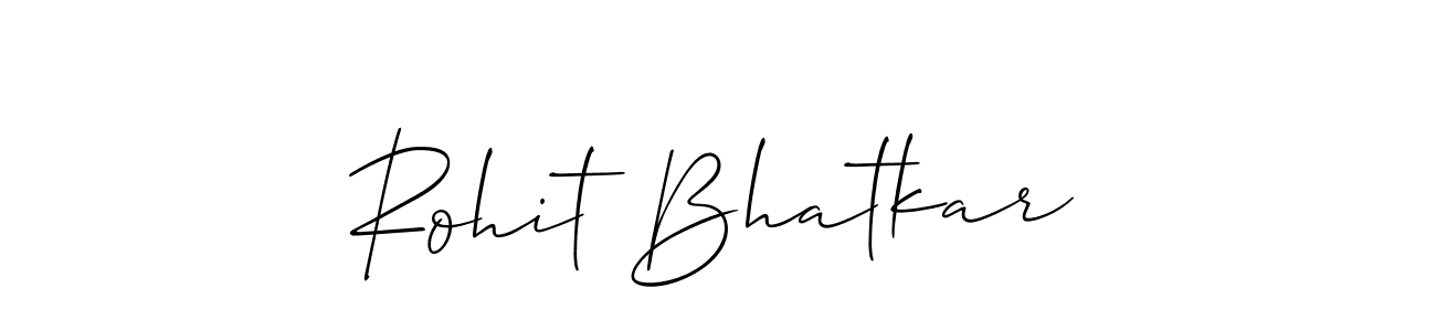 Use a signature maker to create a handwritten signature online. With this signature software, you can design (Allison_Script) your own signature for name Rohit Bhatkar. Rohit Bhatkar signature style 2 images and pictures png