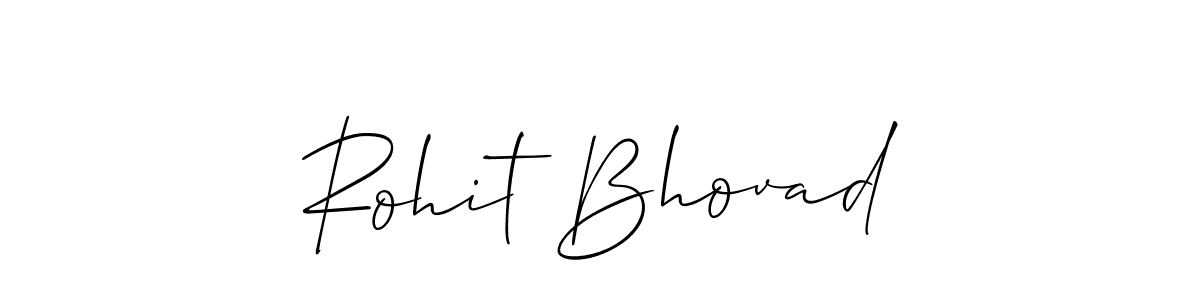 Make a short Rohit Bhovad signature style. Manage your documents anywhere anytime using Allison_Script. Create and add eSignatures, submit forms, share and send files easily. Rohit Bhovad signature style 2 images and pictures png