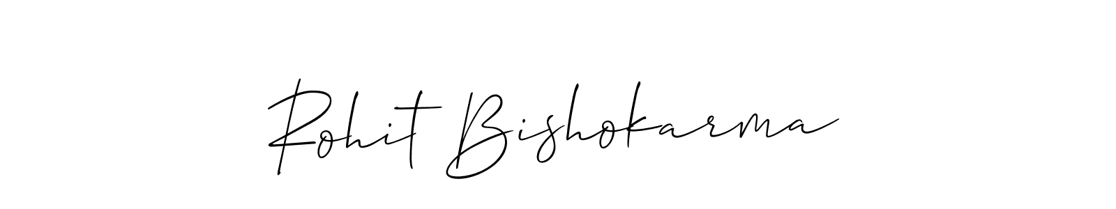 Also we have Rohit Bishokarma name is the best signature style. Create professional handwritten signature collection using Allison_Script autograph style. Rohit Bishokarma signature style 2 images and pictures png
