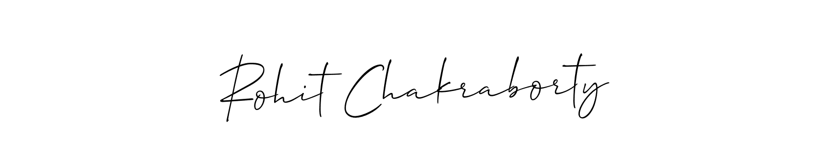 Make a short Rohit Chakraborty signature style. Manage your documents anywhere anytime using Allison_Script. Create and add eSignatures, submit forms, share and send files easily. Rohit Chakraborty signature style 2 images and pictures png