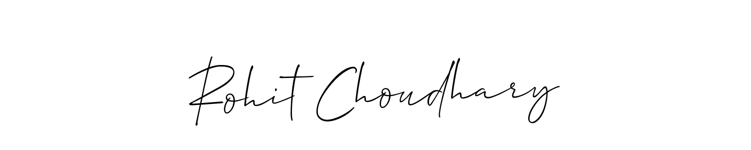 Use a signature maker to create a handwritten signature online. With this signature software, you can design (Allison_Script) your own signature for name Rohit Choudhary. Rohit Choudhary signature style 2 images and pictures png