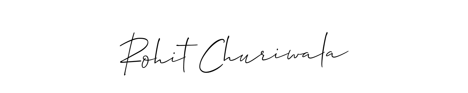 How to make Rohit Churiwala signature? Allison_Script is a professional autograph style. Create handwritten signature for Rohit Churiwala name. Rohit Churiwala signature style 2 images and pictures png