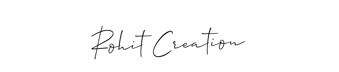 The best way (Allison_Script) to make a short signature is to pick only two or three words in your name. The name Rohit Creation include a total of six letters. For converting this name. Rohit Creation signature style 2 images and pictures png