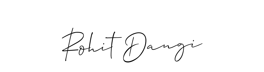The best way (Allison_Script) to make a short signature is to pick only two or three words in your name. The name Rohit Dangi include a total of six letters. For converting this name. Rohit Dangi signature style 2 images and pictures png