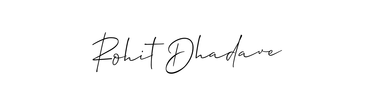 Make a beautiful signature design for name Rohit Dhadave. With this signature (Allison_Script) style, you can create a handwritten signature for free. Rohit Dhadave signature style 2 images and pictures png