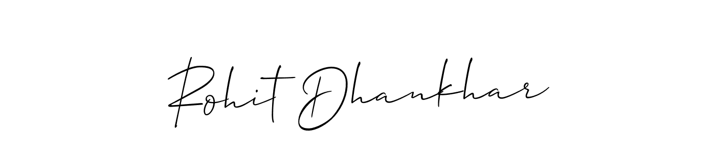 Create a beautiful signature design for name Rohit Dhankhar. With this signature (Allison_Script) fonts, you can make a handwritten signature for free. Rohit Dhankhar signature style 2 images and pictures png