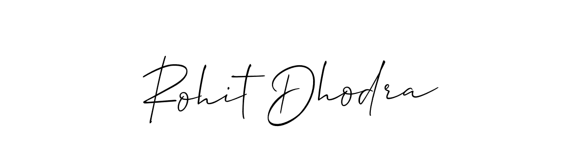 How to make Rohit Dhodra name signature. Use Allison_Script style for creating short signs online. This is the latest handwritten sign. Rohit Dhodra signature style 2 images and pictures png