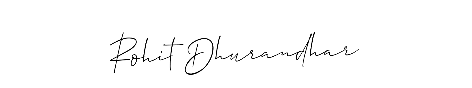 It looks lik you need a new signature style for name Rohit Dhurandhar. Design unique handwritten (Allison_Script) signature with our free signature maker in just a few clicks. Rohit Dhurandhar signature style 2 images and pictures png