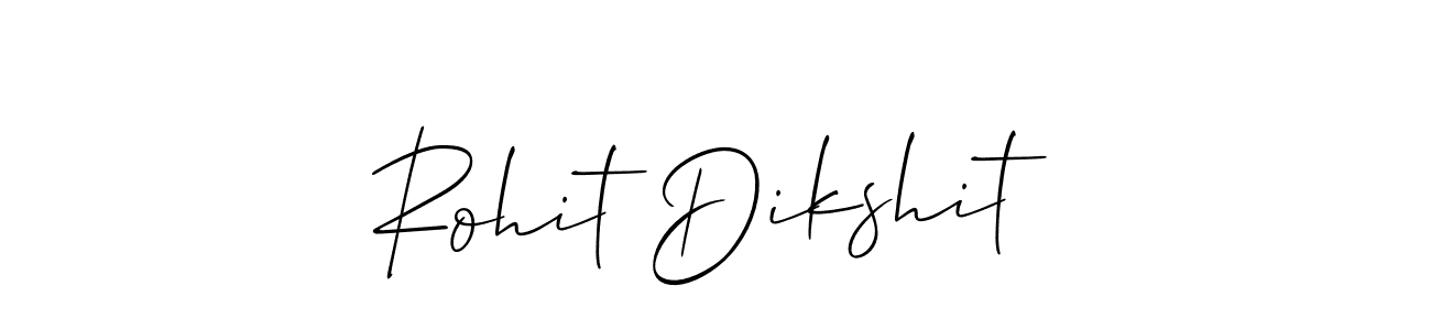 How to make Rohit Dikshit name signature. Use Allison_Script style for creating short signs online. This is the latest handwritten sign. Rohit Dikshit signature style 2 images and pictures png