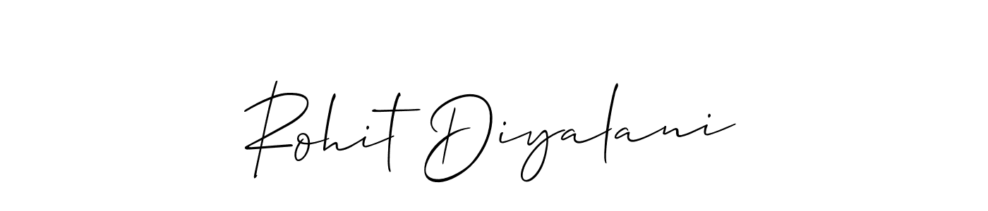 Rohit Diyalani stylish signature style. Best Handwritten Sign (Allison_Script) for my name. Handwritten Signature Collection Ideas for my name Rohit Diyalani. Rohit Diyalani signature style 2 images and pictures png