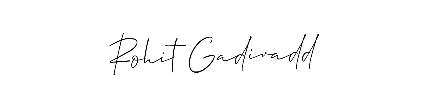 Use a signature maker to create a handwritten signature online. With this signature software, you can design (Allison_Script) your own signature for name Rohit Gadivadd. Rohit Gadivadd signature style 2 images and pictures png