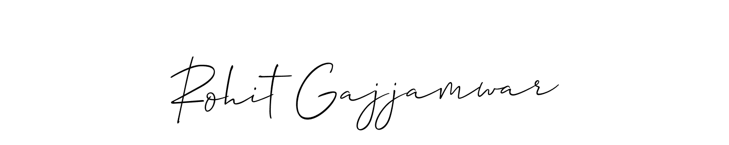 How to make Rohit Gajjamwar name signature. Use Allison_Script style for creating short signs online. This is the latest handwritten sign. Rohit Gajjamwar signature style 2 images and pictures png