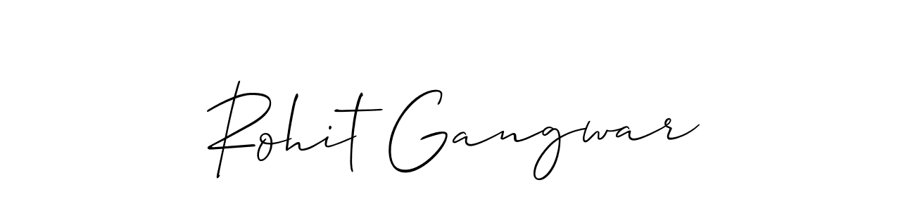 Also we have Rohit Gangwar name is the best signature style. Create professional handwritten signature collection using Allison_Script autograph style. Rohit Gangwar signature style 2 images and pictures png