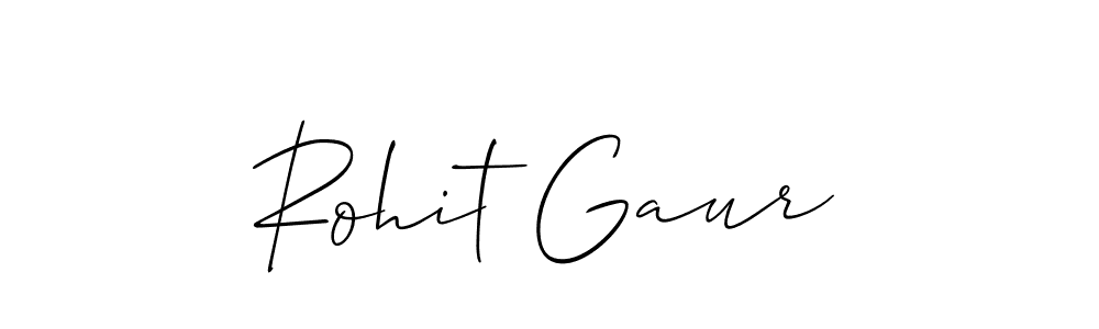 Also we have Rohit Gaur name is the best signature style. Create professional handwritten signature collection using Allison_Script autograph style. Rohit Gaur signature style 2 images and pictures png