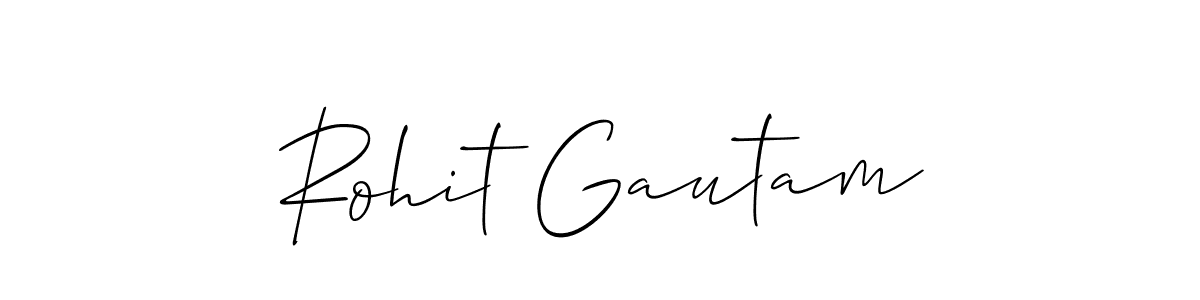 Make a beautiful signature design for name Rohit Gautam. With this signature (Allison_Script) style, you can create a handwritten signature for free. Rohit Gautam signature style 2 images and pictures png